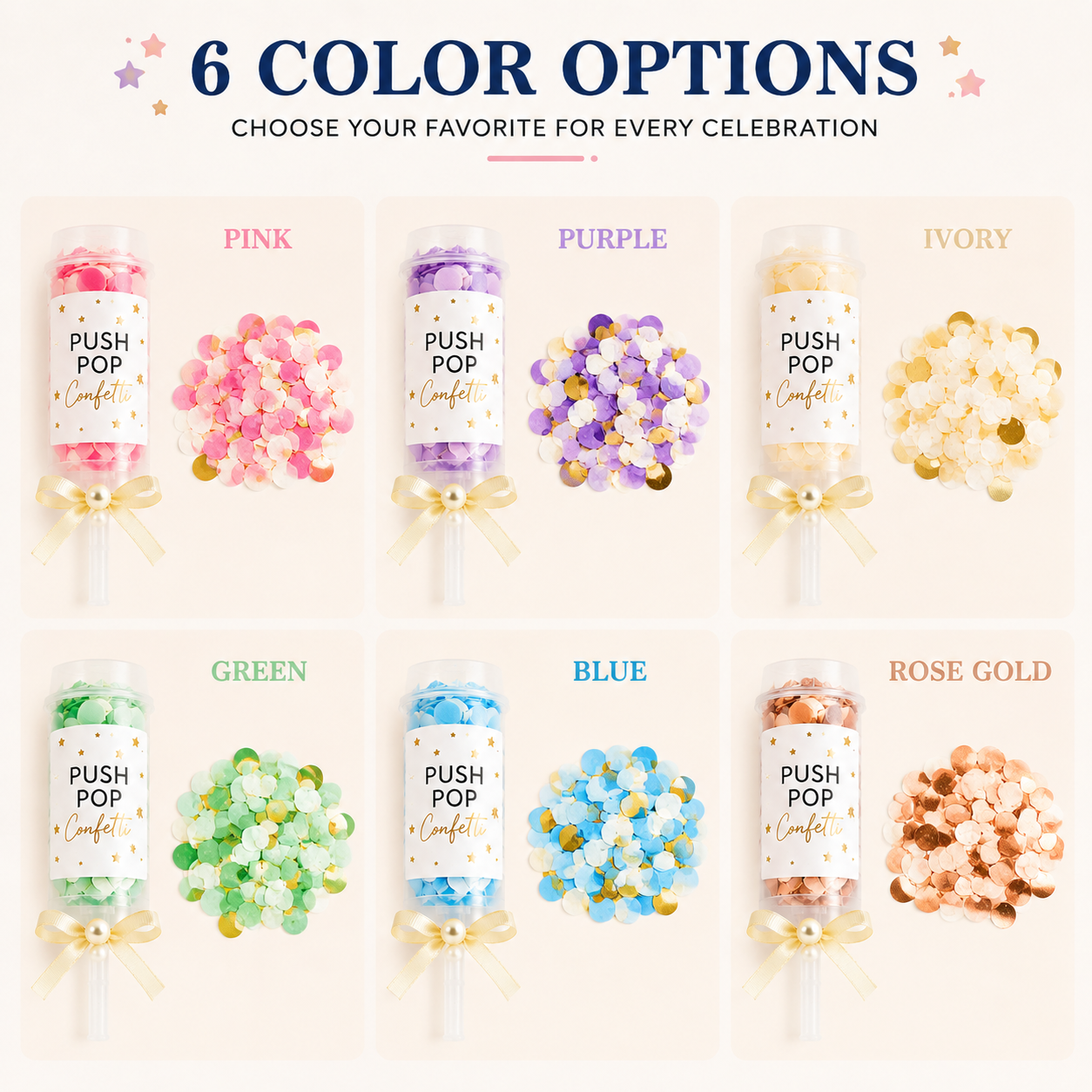Push Pop Confetti Poppers