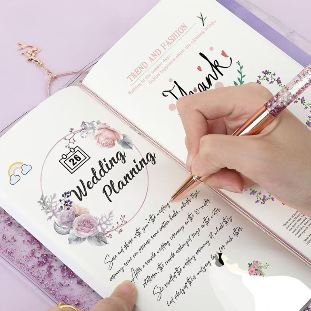Mermaid Liquid Glitter Journal Notebook