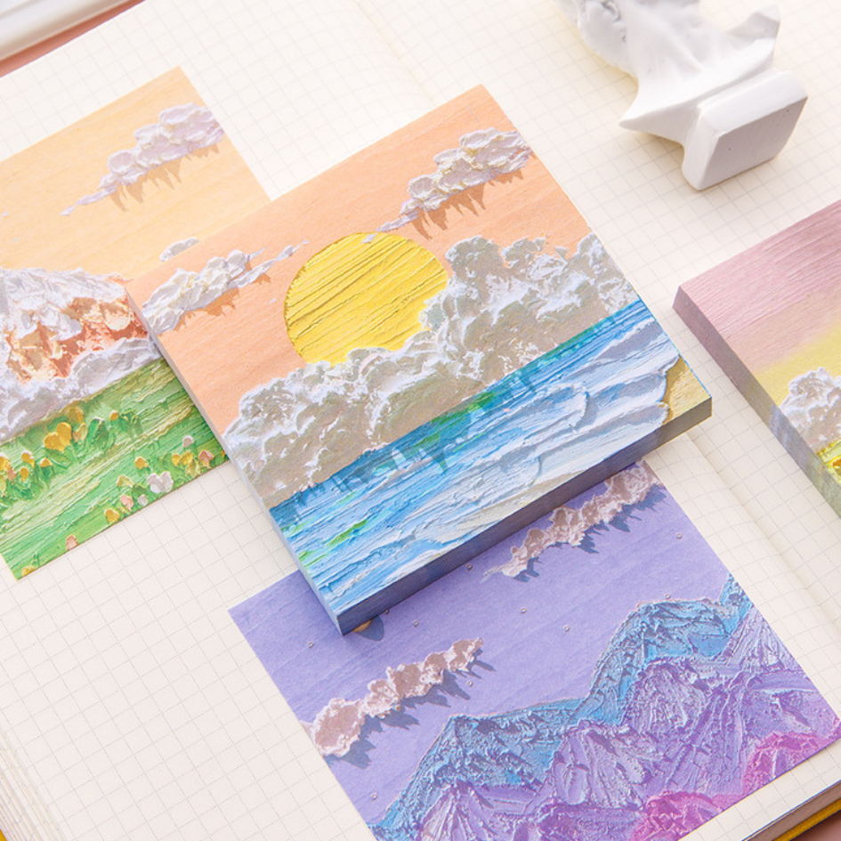 Artistic Oil Painting Sticky Notes
