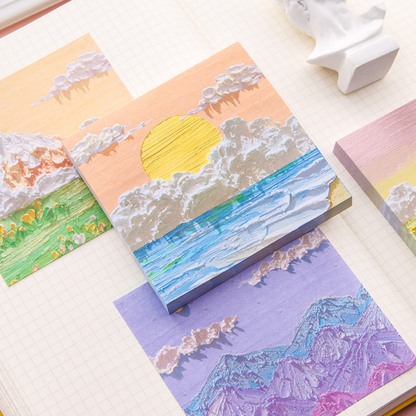 Artistic Oil Painting Sticky Notes