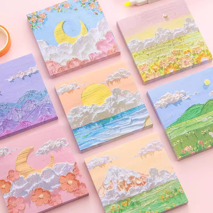Artistic Oil Painting Sticky Notes
