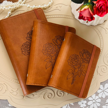 Vintage Brown Rose Journal Notebook