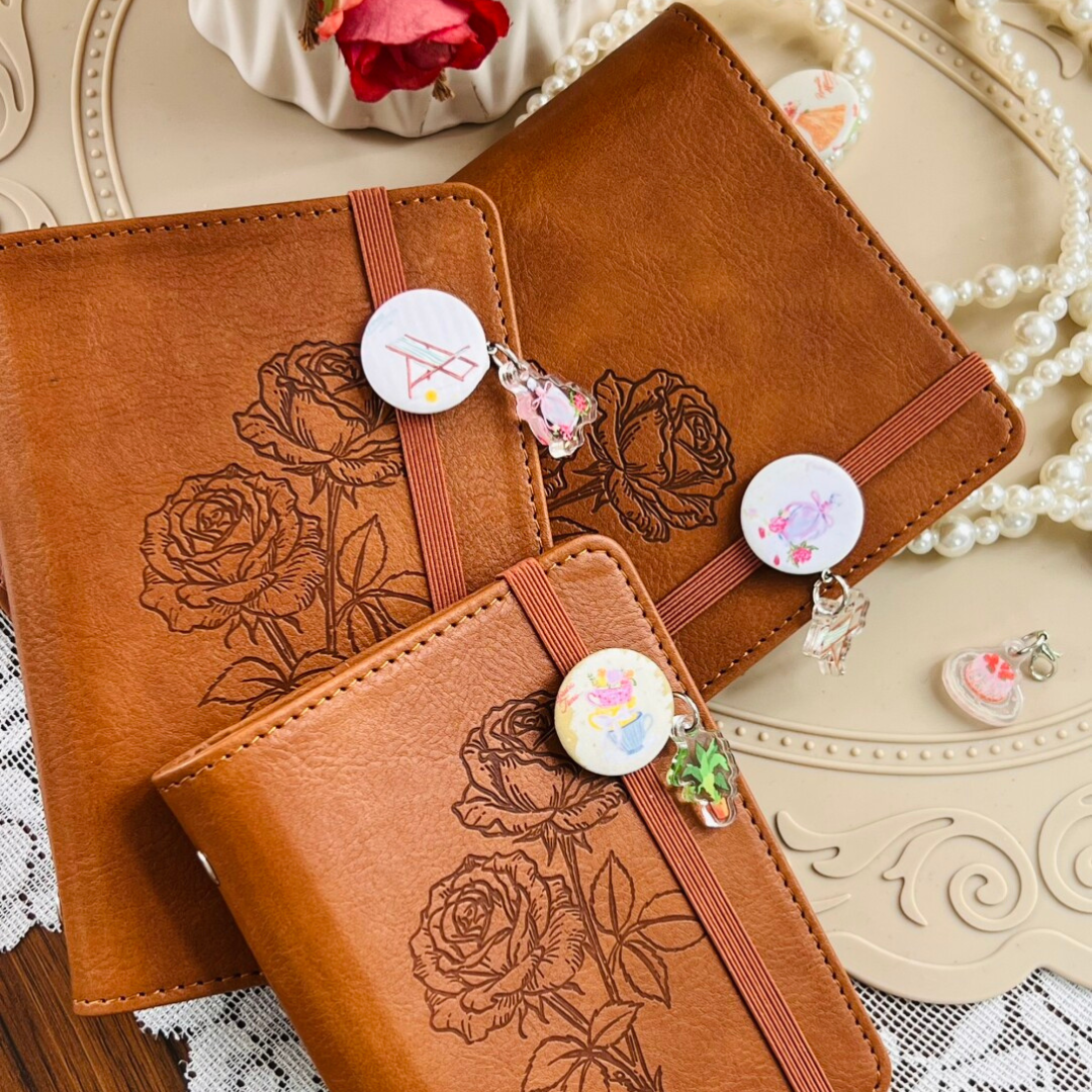 Vintage Brown Rose Journal Notebook