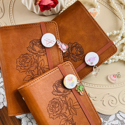 Vintage Brown Rose Journal Notebook