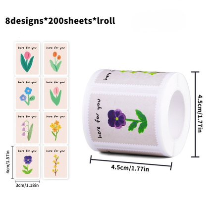 200pcs DIY Sticker Roll