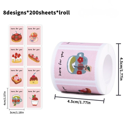 200pcs DIY Sticker Roll