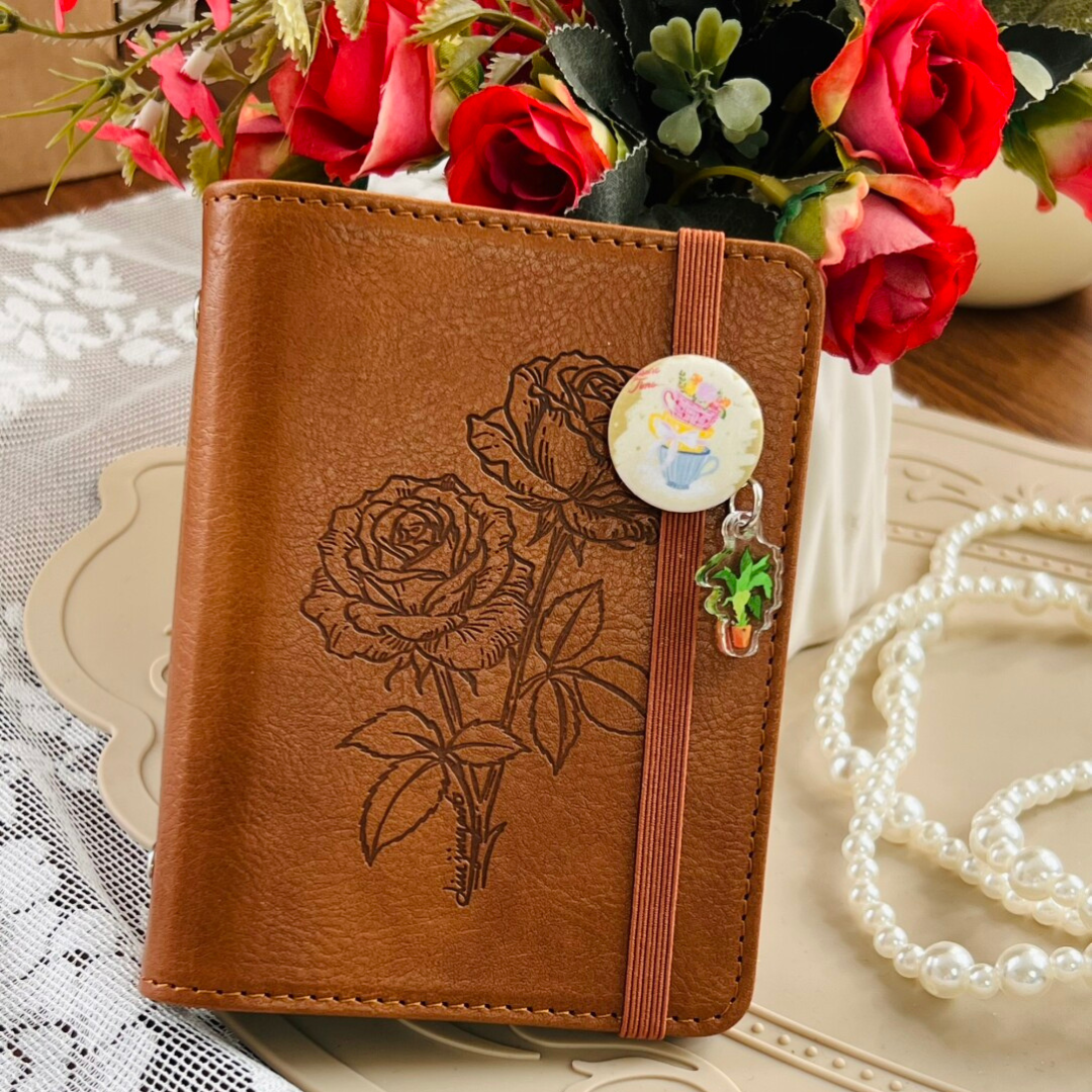 Vintage Brown Rose Journal Notebook
