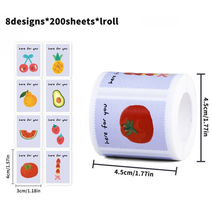 200pcs DIY Sticker Roll