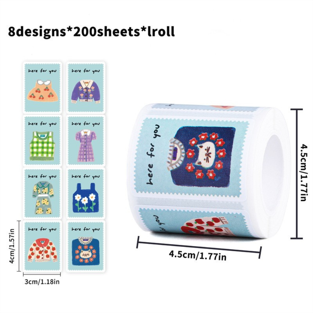 200pcs DIY Sticker Roll