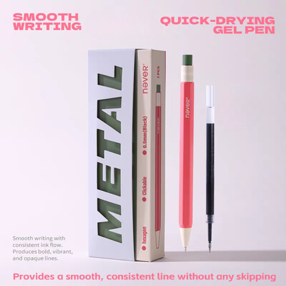 Premium Hexagonal Metal Gel Pen Gift Set