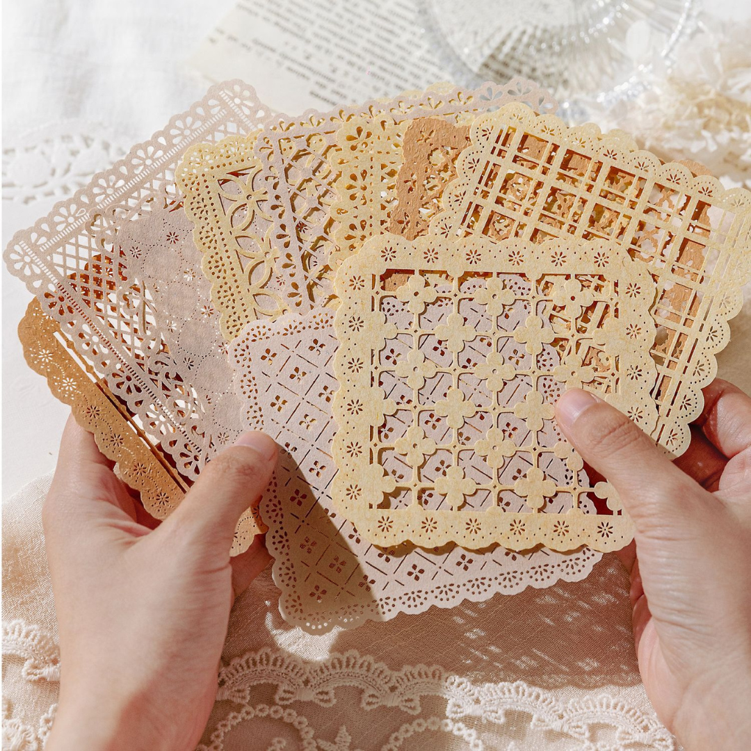 Decorative Lace Die-Cut Paper for Journaling