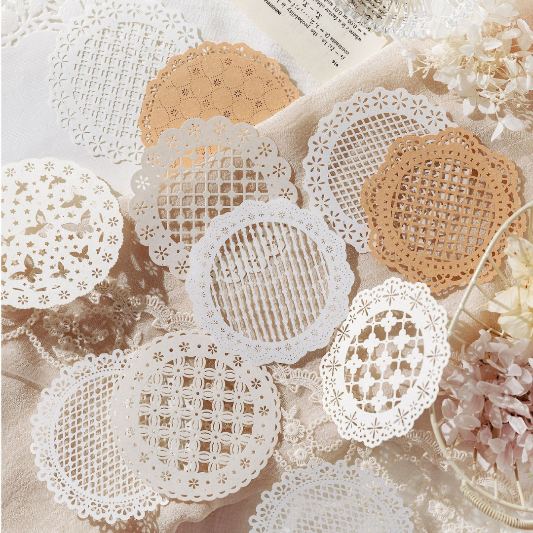 Decorative Lace Die-Cut Paper for Journaling