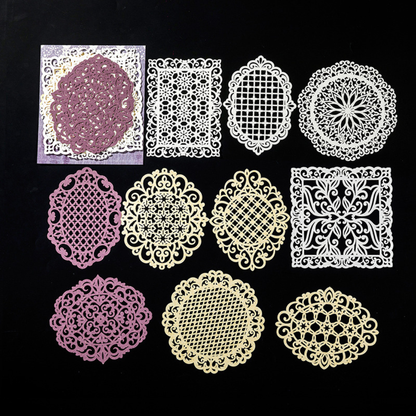 Decorative Lace Die-Cut Paper for Journaling