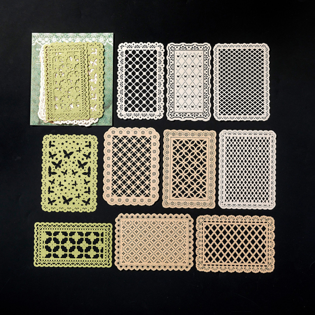 Decorative Lace Die-Cut Paper for Journaling