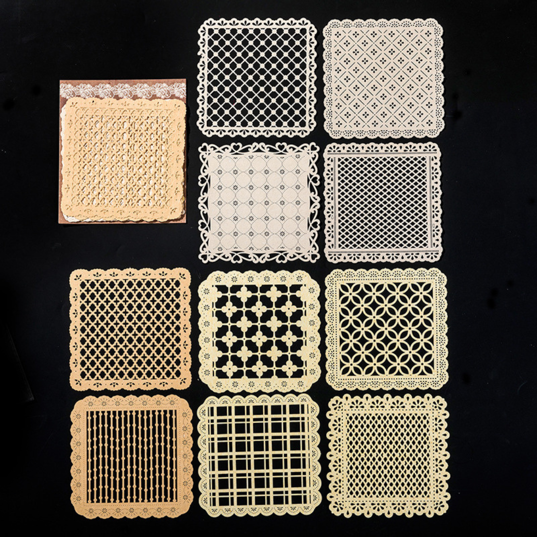 Decorative Lace Die-Cut Paper for Journaling