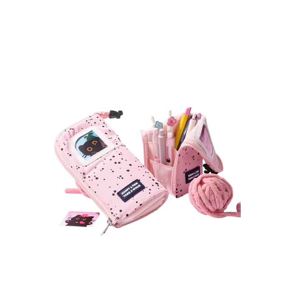 Cozy Knitted Kitten Pencil Case