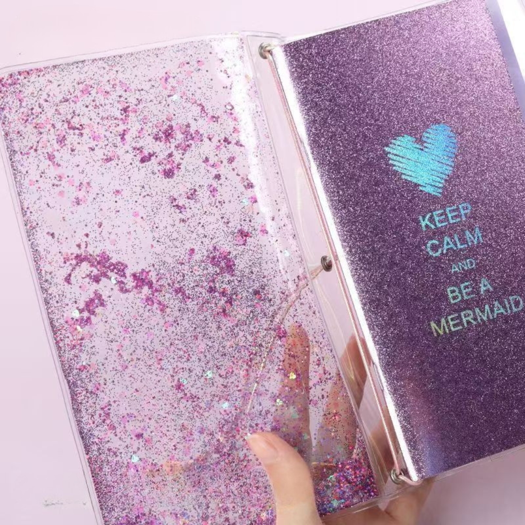 Mermaid Liquid Glitter Journal Notebook