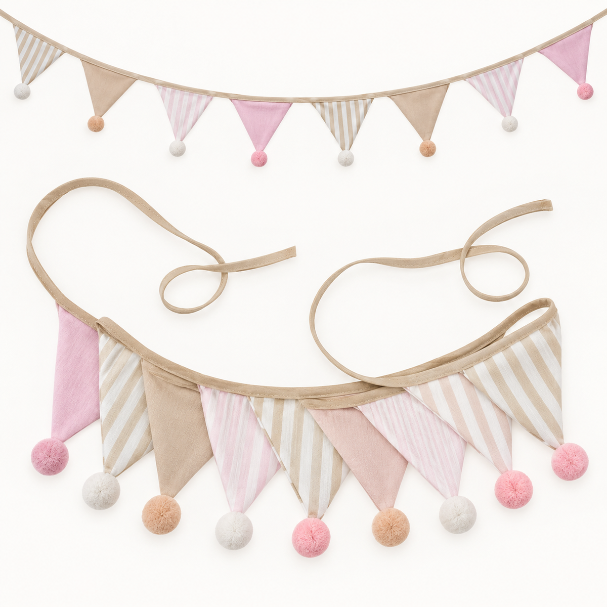 Pom Pom Fabric Party Garland