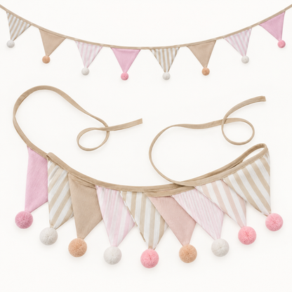 Pom Pom Fabric Party Garland