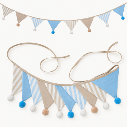 Pom Pom Fabric Party Garland