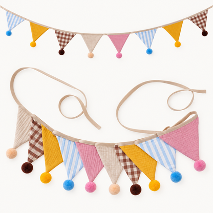 Pom Pom Fabric Party Garland