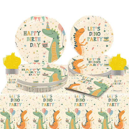 Let's Dino Party Disposable Tableware Set