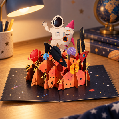 Space Adventure Pop-Up Greeting Card